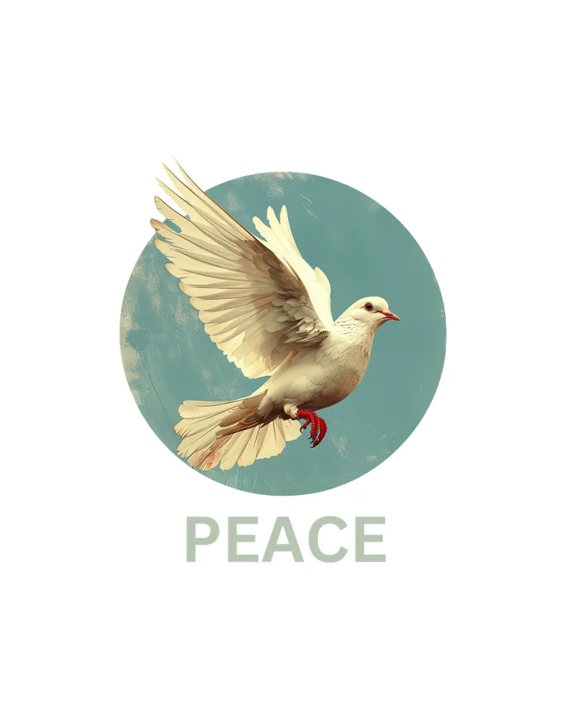 Dove of peace canvas by Nikis Art Studio