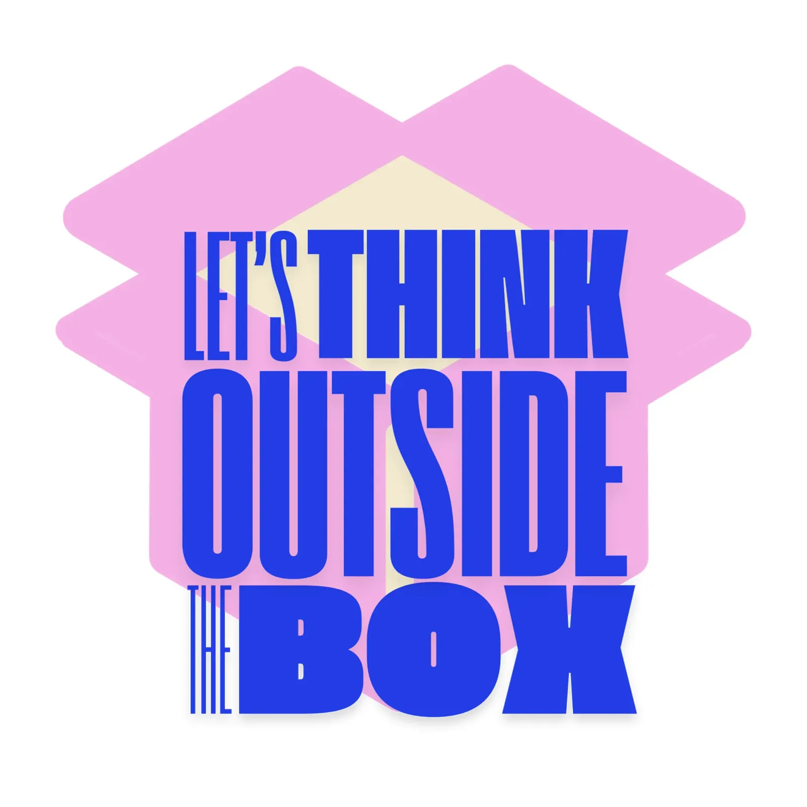 Let`s think outside the box canvas by Street Boutique
