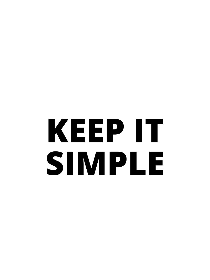 Keep it simple poster da Magnific