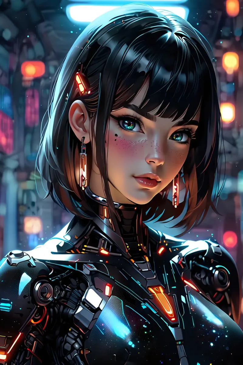Ragazza Anime Cyberpunk pellicola backlit da ARTVI-SHOP