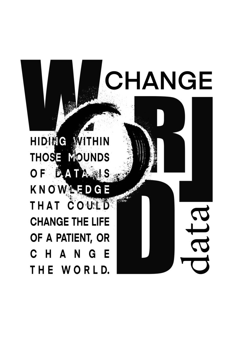 Data could change the world plexiglass da LIMITED EDITION LETTERS
