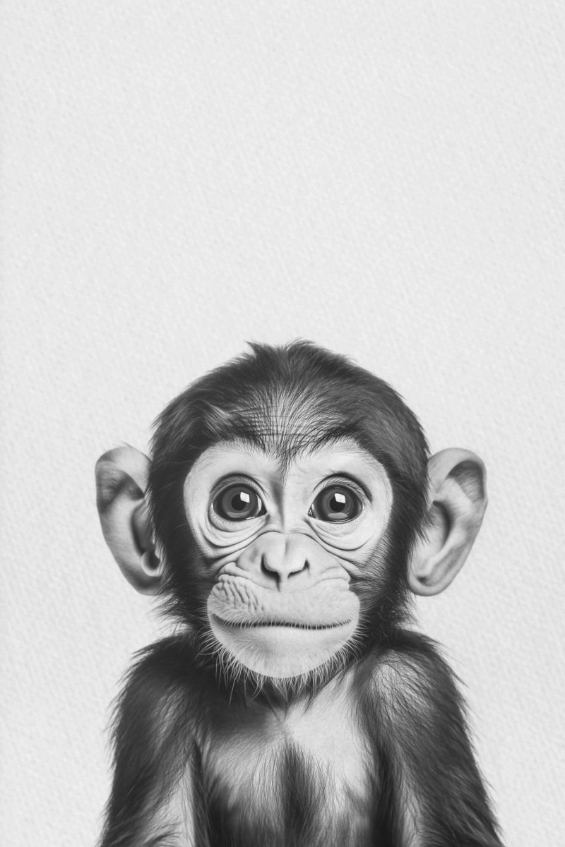 Baby Affenblick Poster von Carinaprint