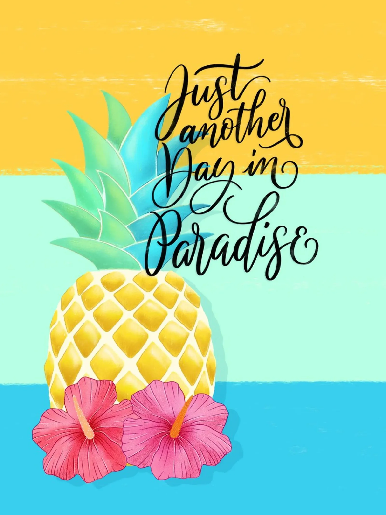 Un altro giorno in paradiso. Good Vibes Zitat. Lettering. pellicola backlit da CalliLetters