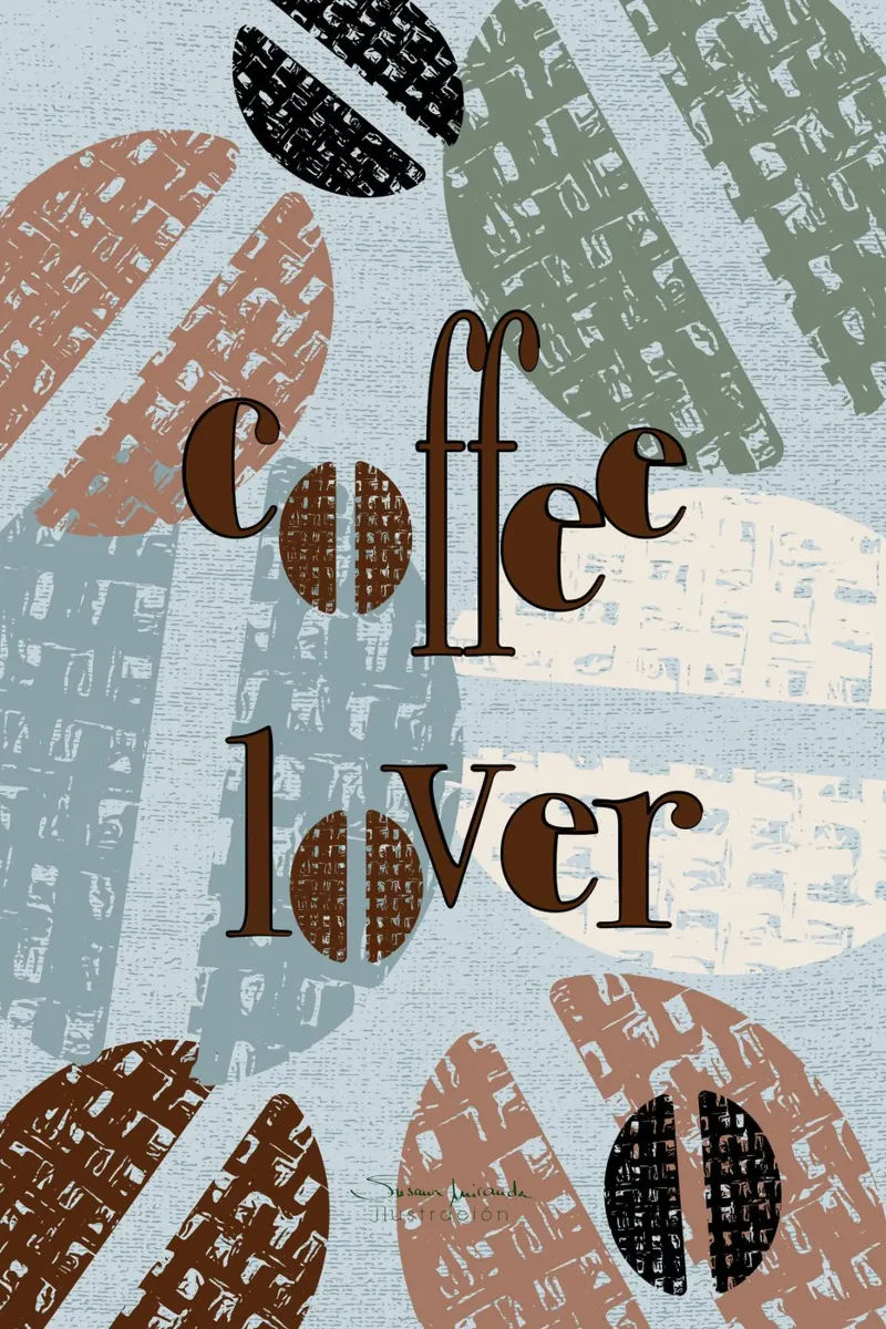 Coffee lover - coffee art print canvas by Art by Susana Miranda ilustración
