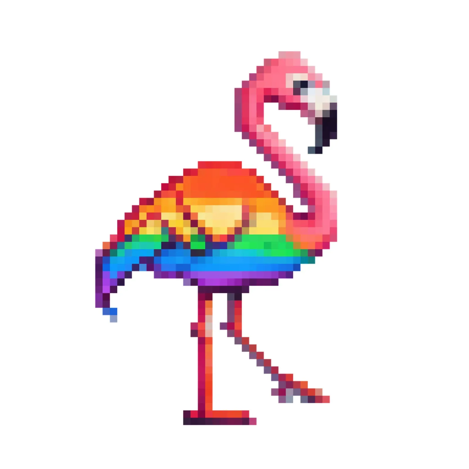 LGBTQ Flamingo - Pixelart Poster von pixelart