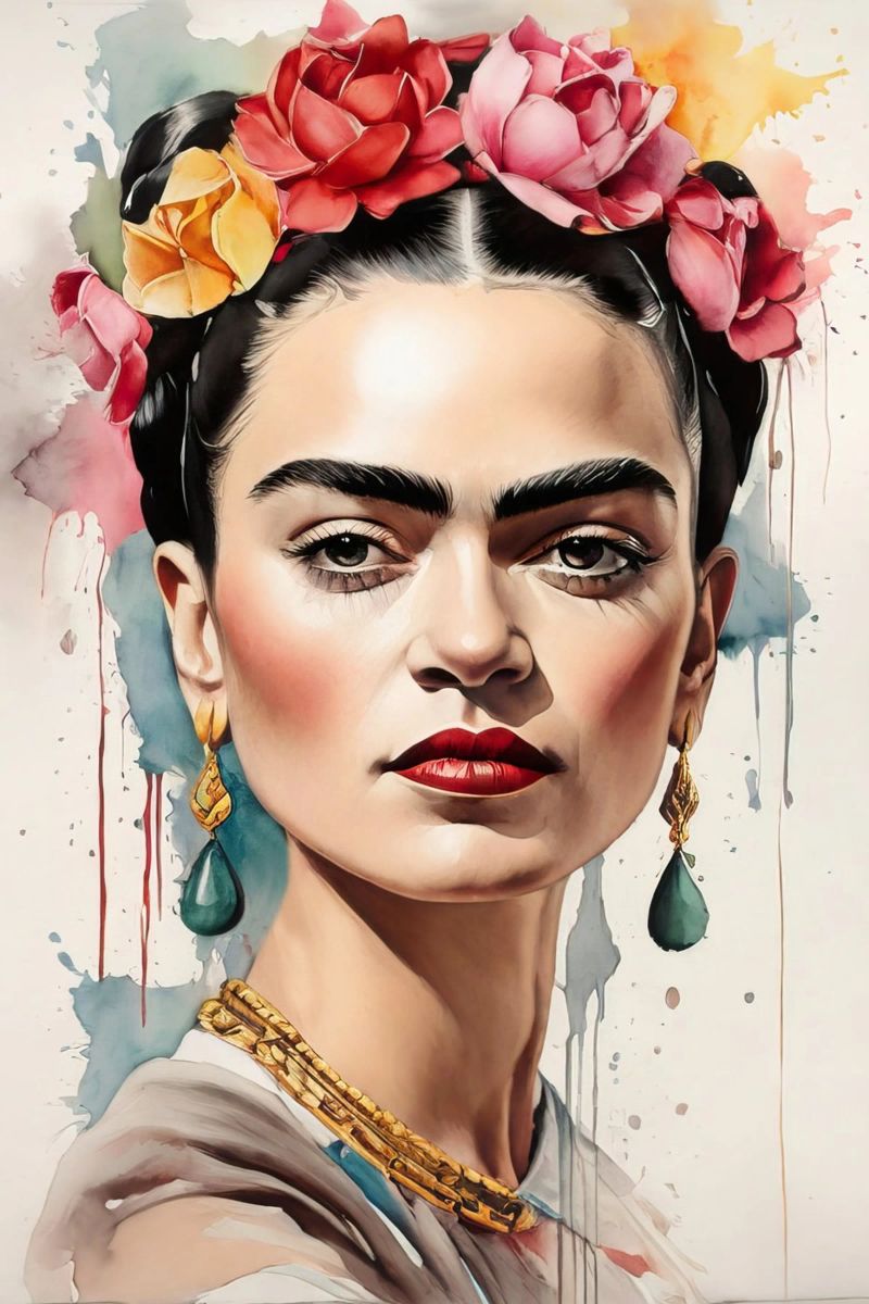 Frida Kahlo Porträt Poster von ARTVI-SHOP