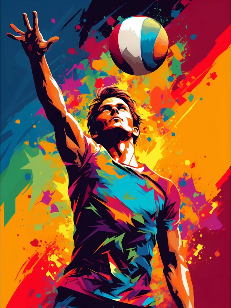 Volleyball Colorful 3 pellicola backlit da Mateo