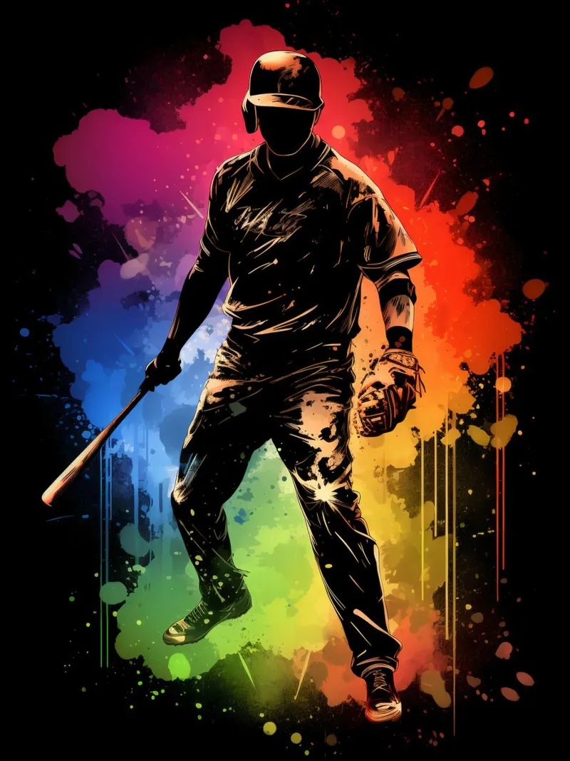 Baseball Colorful pellicola backlit da Mateo