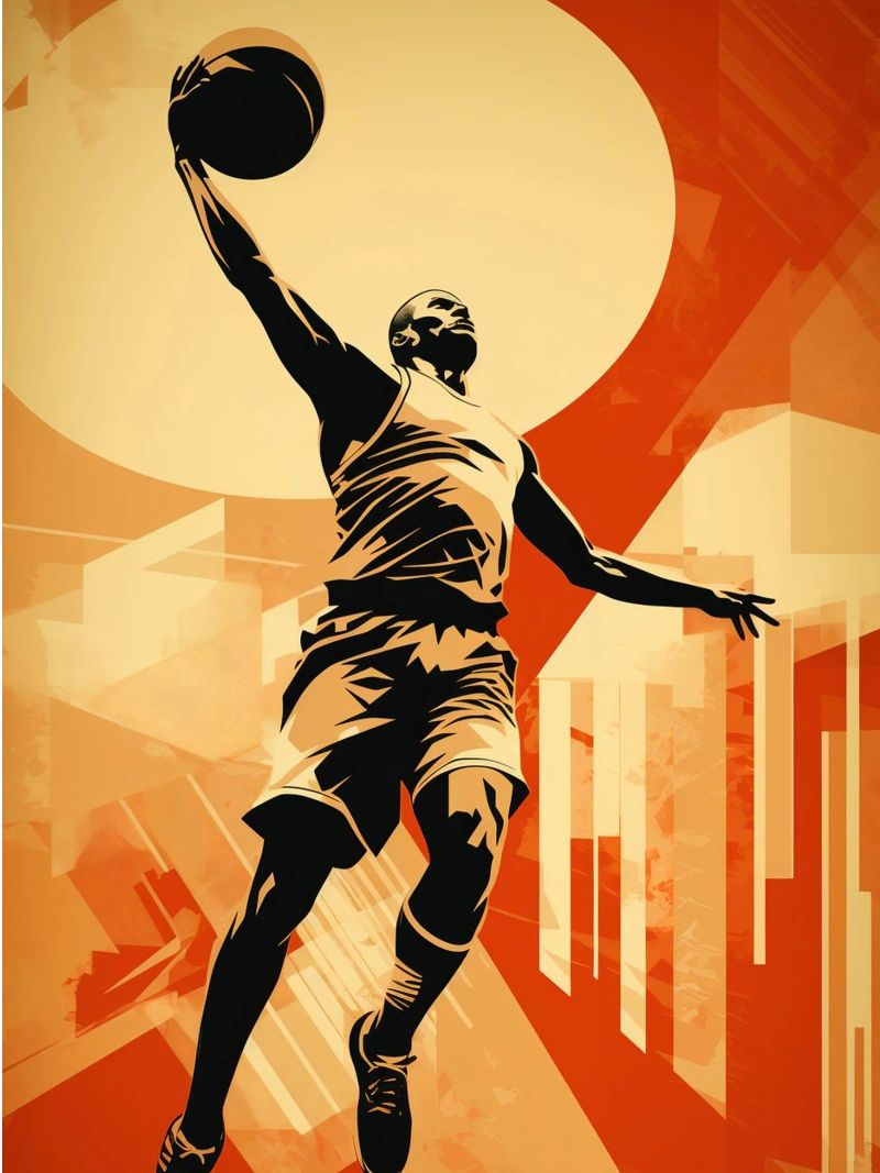 Basketball Vintage Retro poster by Mateo