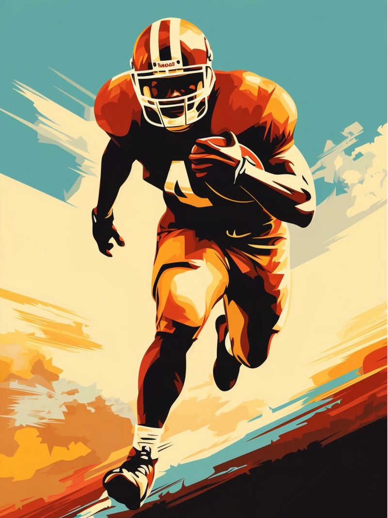 American Football Vintage Retro poster by Mateo