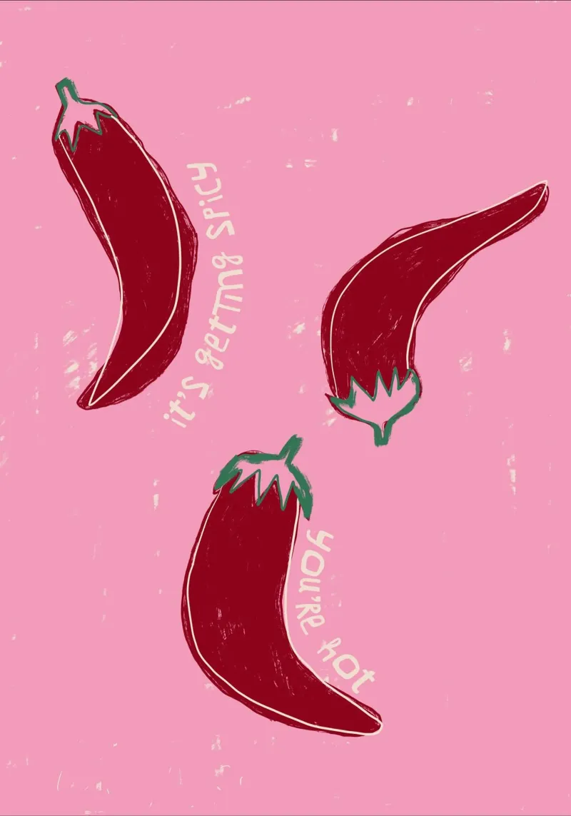 It‘s Getting Hot-Chillies pellicola backlit da ni-ja artboutique