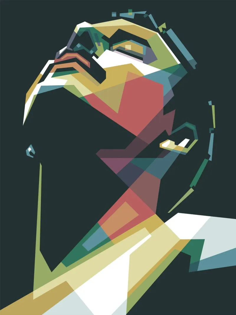 Freddie Mercury WPAP pop art alluminio dibond da Alkahfsmart