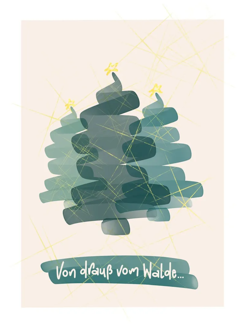 Von drauß vom Walde... poster con telaio in legno da LIMITED EDITION LETTERS