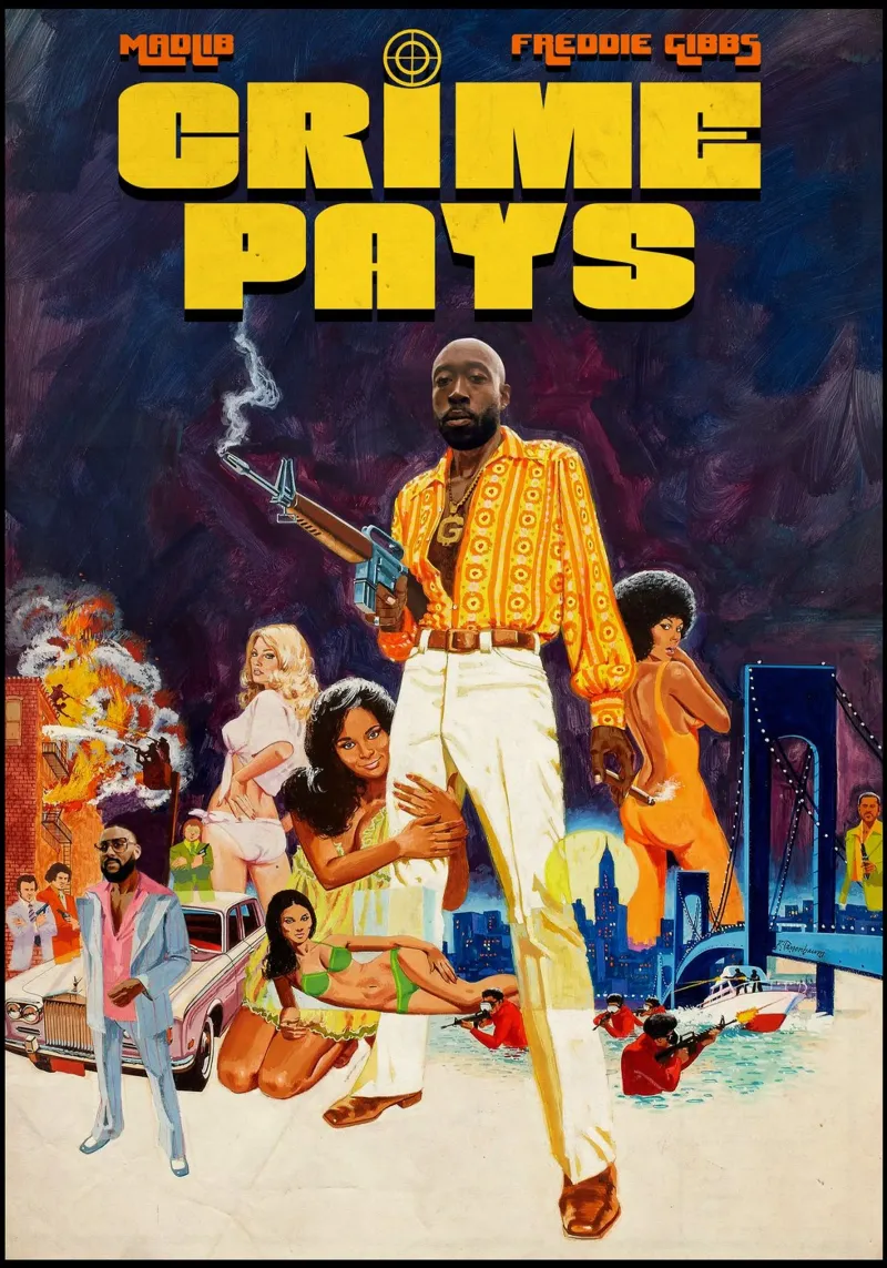 Crime pays canvas by Ads Libitum
