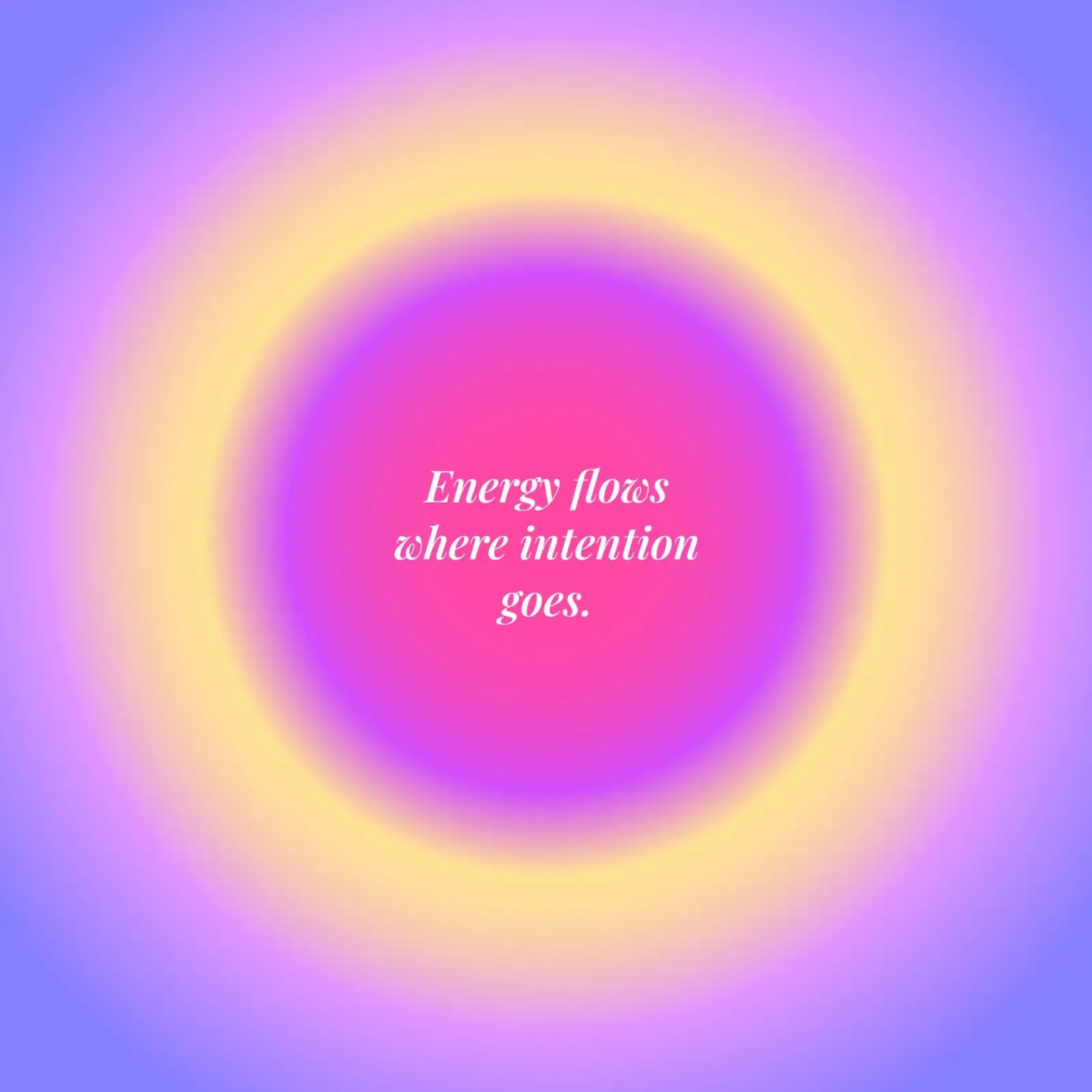 Energy flows where intention goes quote aura canvas with Floater frame by Paigaam Studio