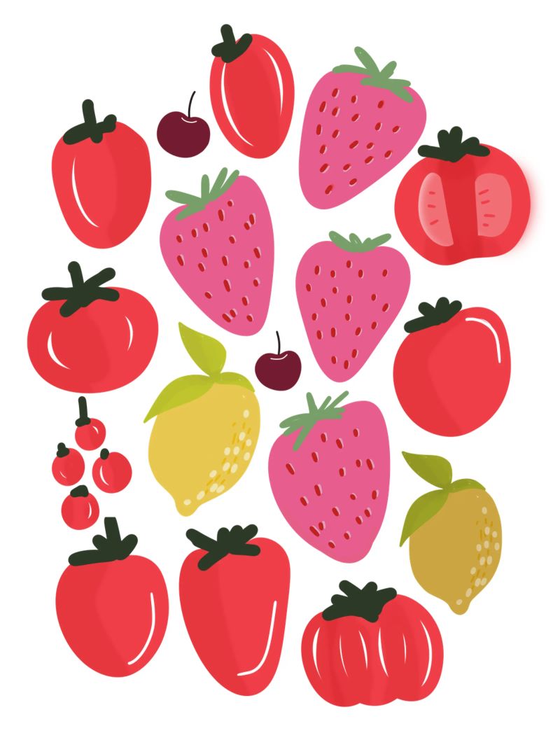 Fruits Mix poster by anisillustration