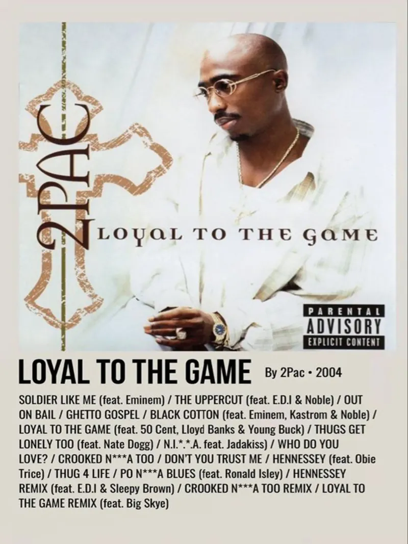 LOYAL TO THE GAME By 2Pac - 2004 pellicola backlit da SoundStudio