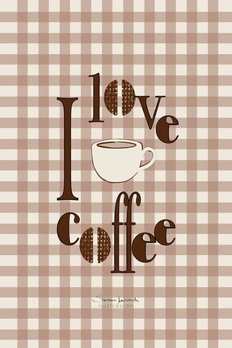Ich liebe Kaffee - Kunstdruck Kaffee Hahnemühle von Art by Susana Miranda ilustración