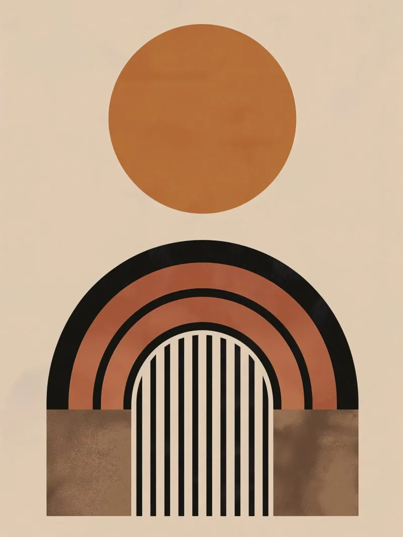 Opere d'arte geometrica Boho pellicola backlit da Whole©