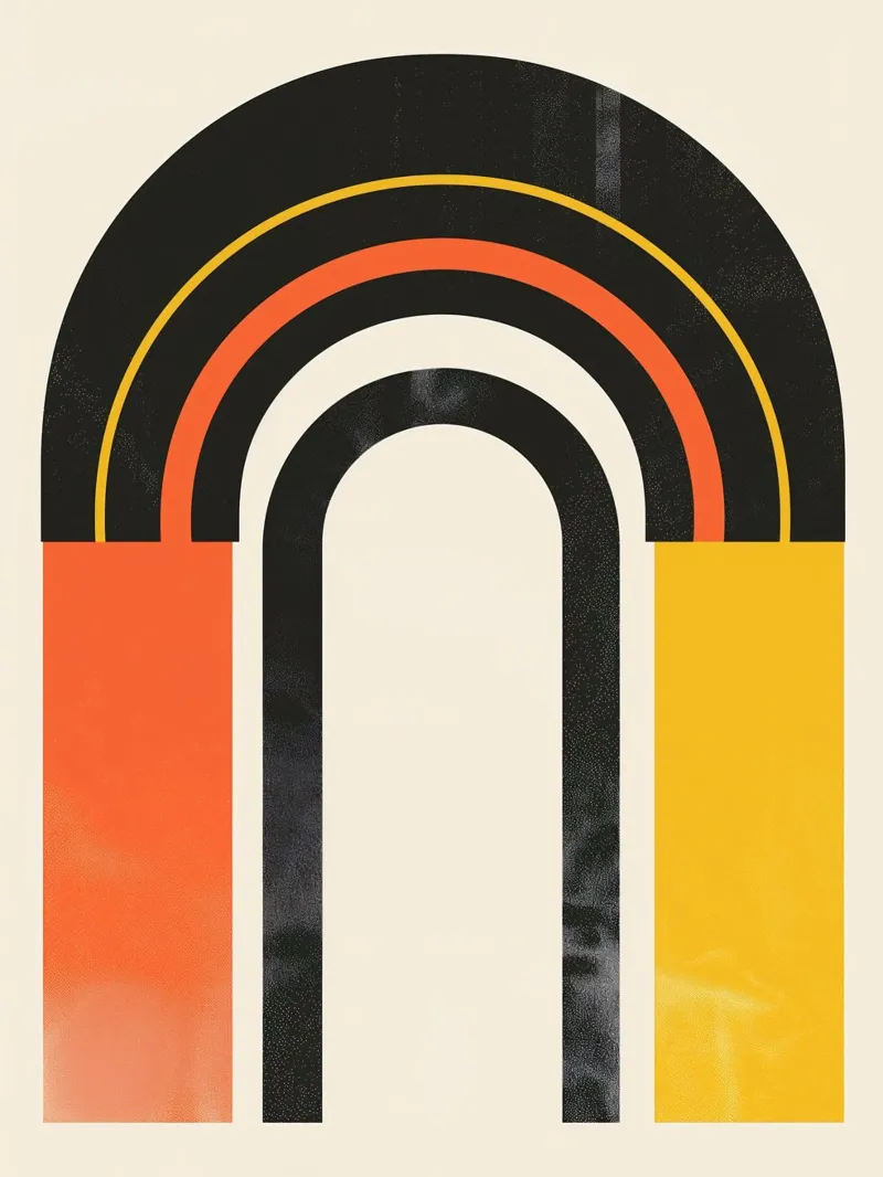 Archi astratti a colori carta hahnemühle da Whole©