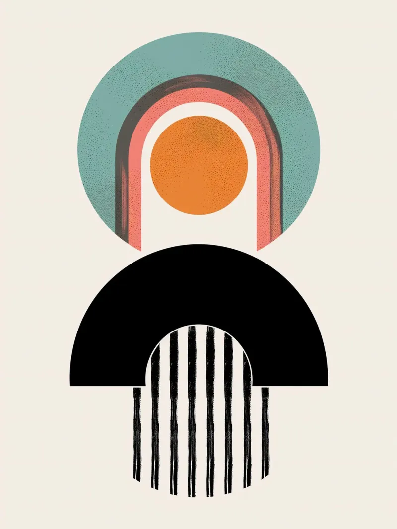 Abstract forms Minimalist canvas by Whole©