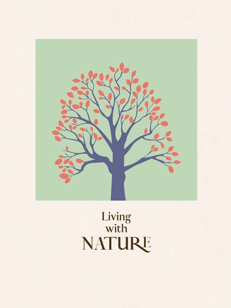 Living with NATURE Poster von natural neutral
