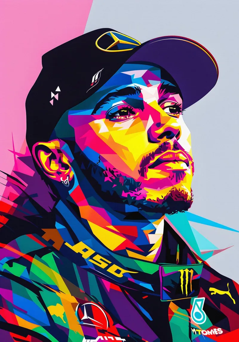 Lewis Hamilton pellicola backlit da HopeStudio