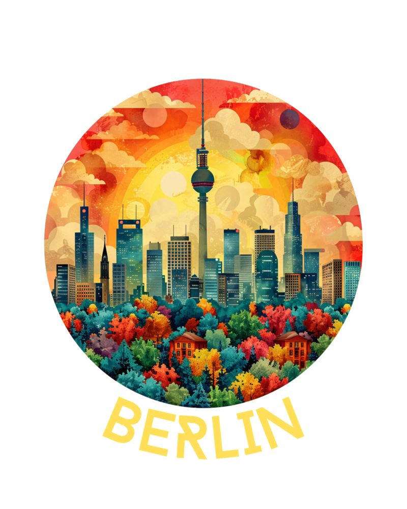 Berlin poster by Nikis Art Studio