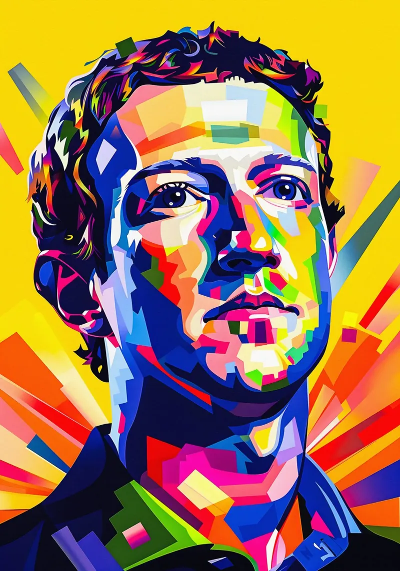 Mark Zuckerberg pellicola backlit da HopeStudio