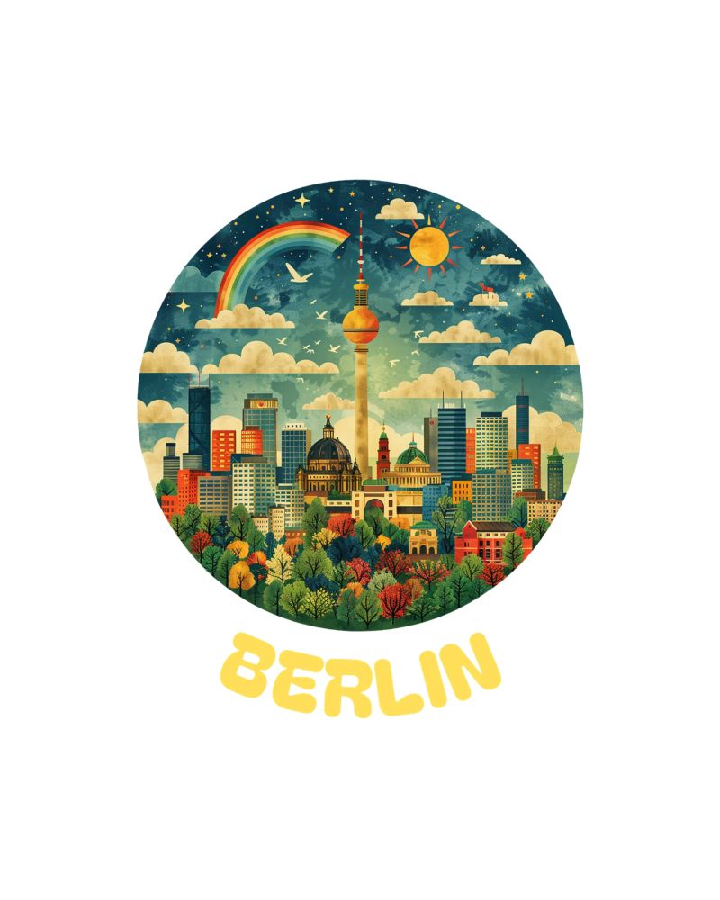 Berlin - Skyline Symphony poster by Nikis Art Studio