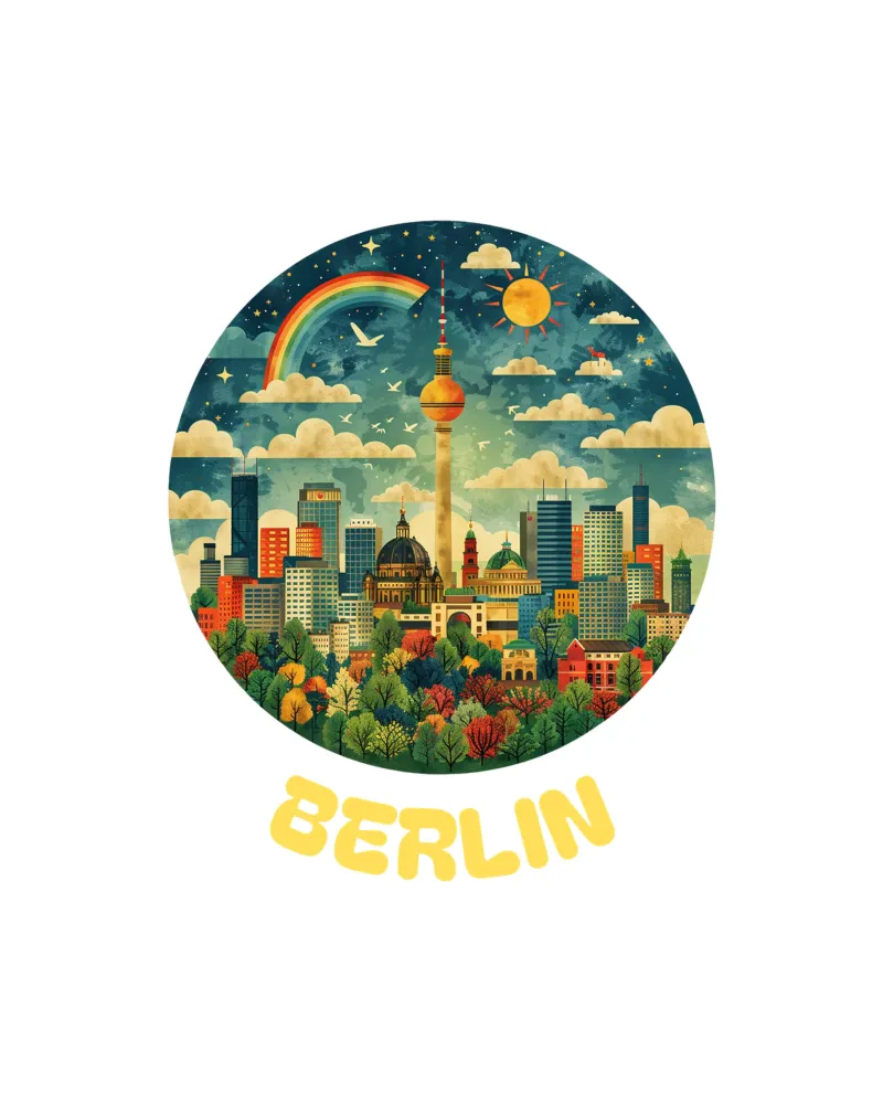 Berlin - Skyline Symphony carta hahnemühle da Nikis Art Studio