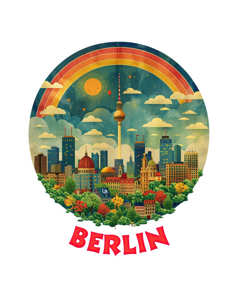 Berlin - Capital Pulse poster by Nikis Art Studio