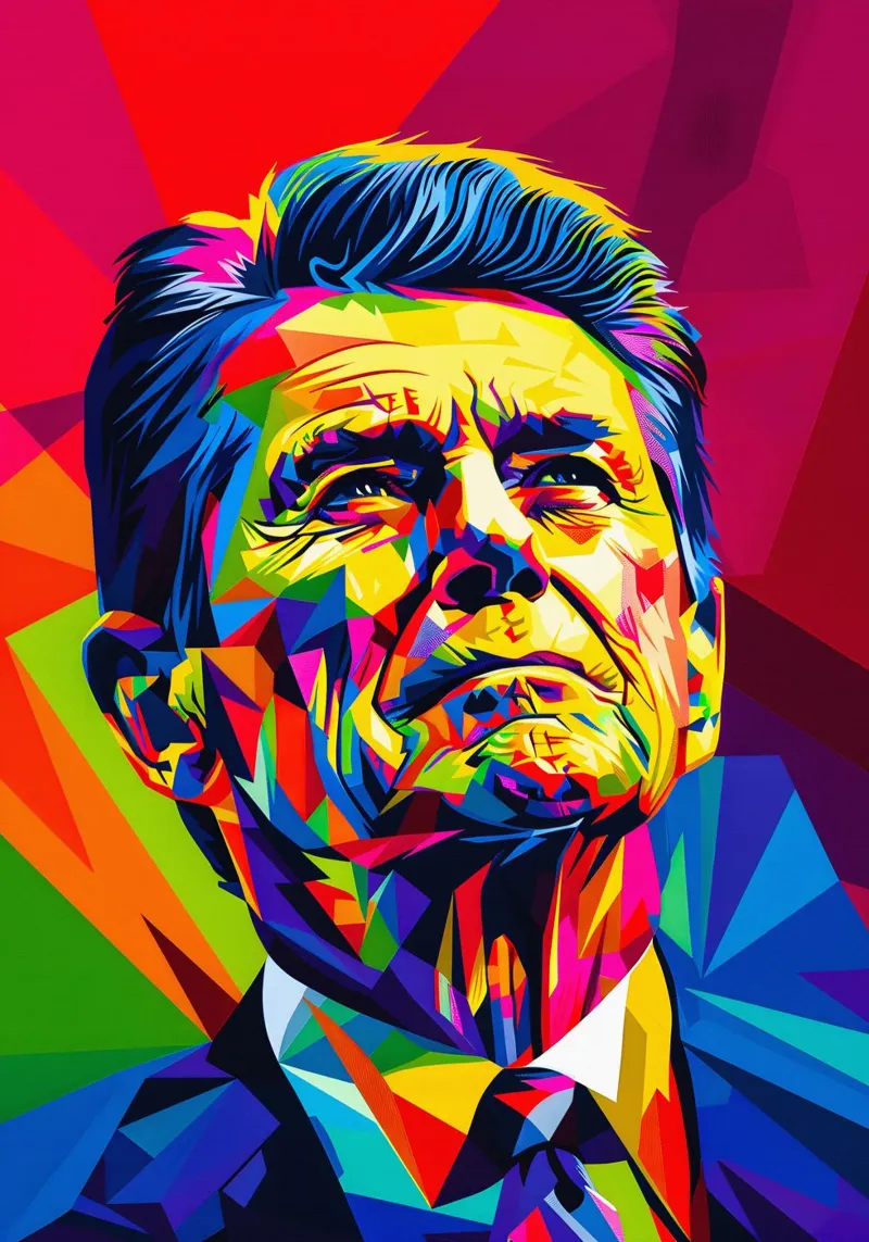 Ronald Reagan pellicola backlit da HopeStudio
