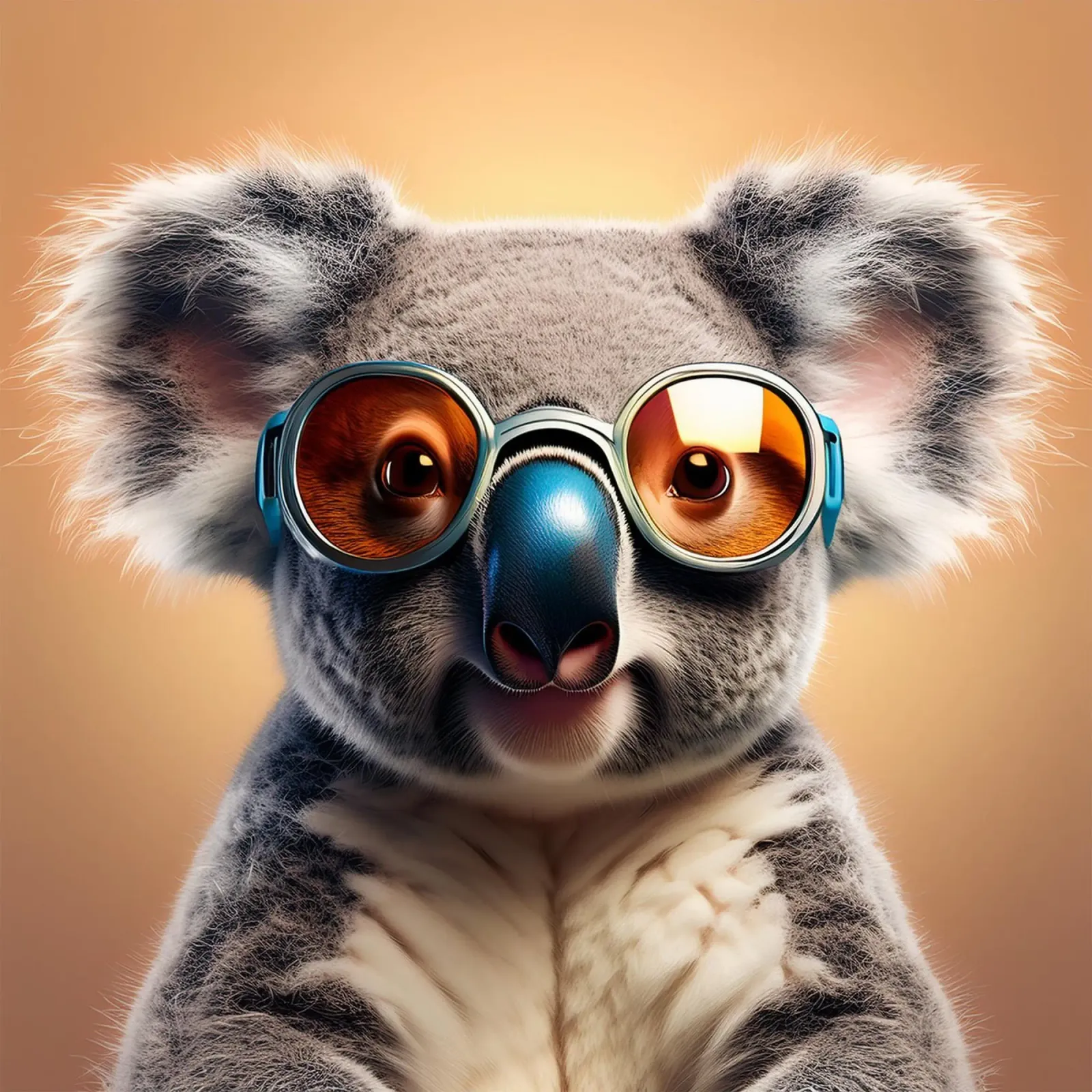 Cool Koala with Sunglasses | Trendy Animal Art Print acrylic glass by FlexiDesignsByK