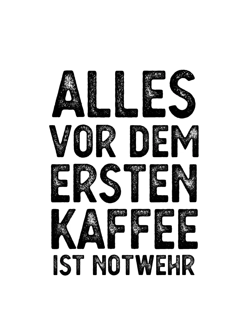 Notwehr Alu-Dibond von BAINAI QUOTES