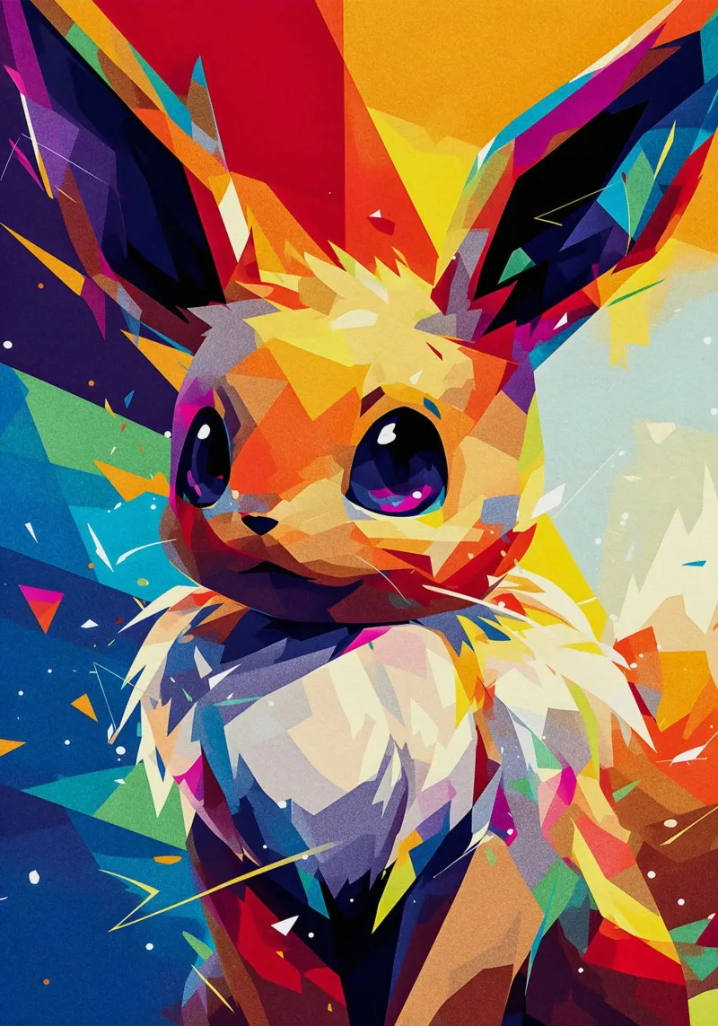 eevee pokemon alluminio dibond da HopeStudio