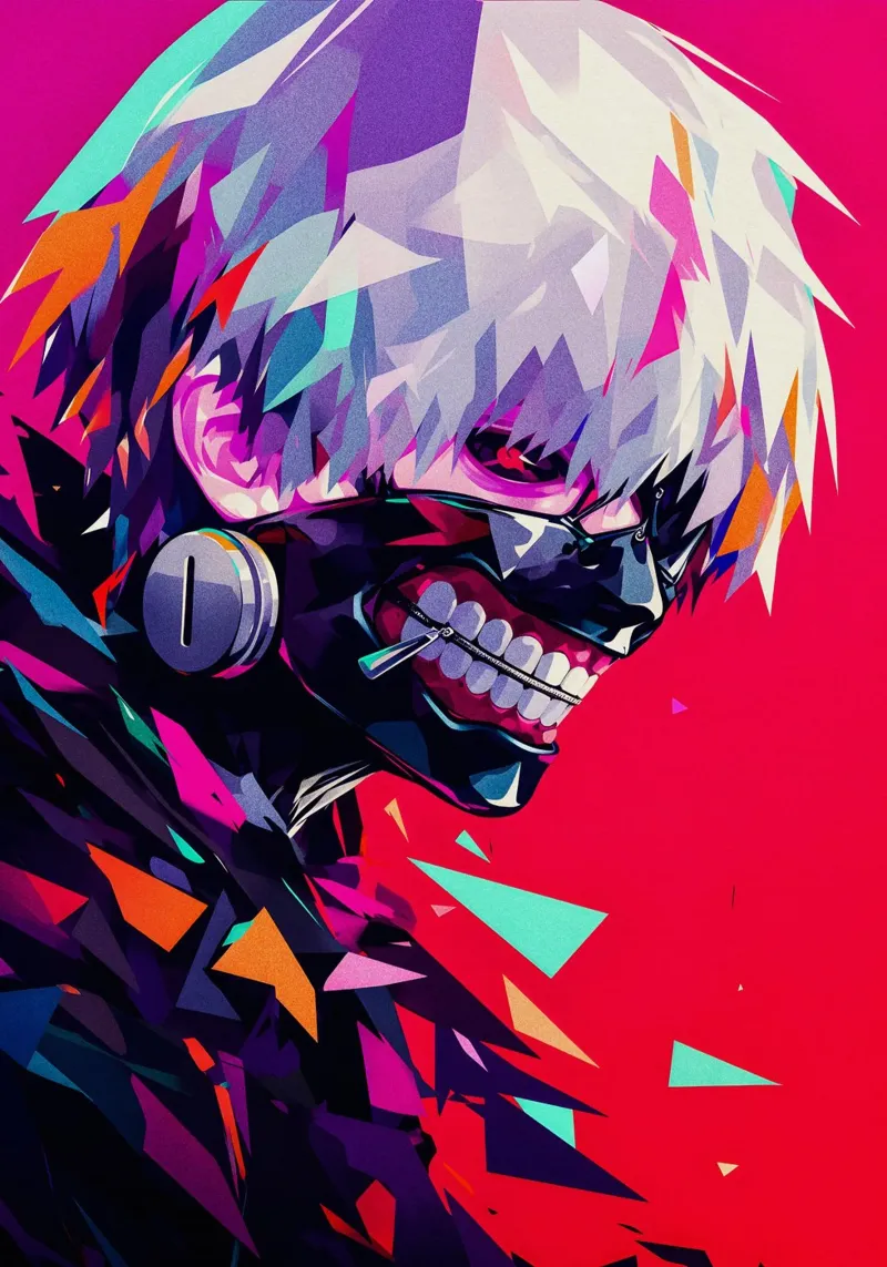 Ken Kaneki From Tokyo Ghoul backlit film by HopeStudio