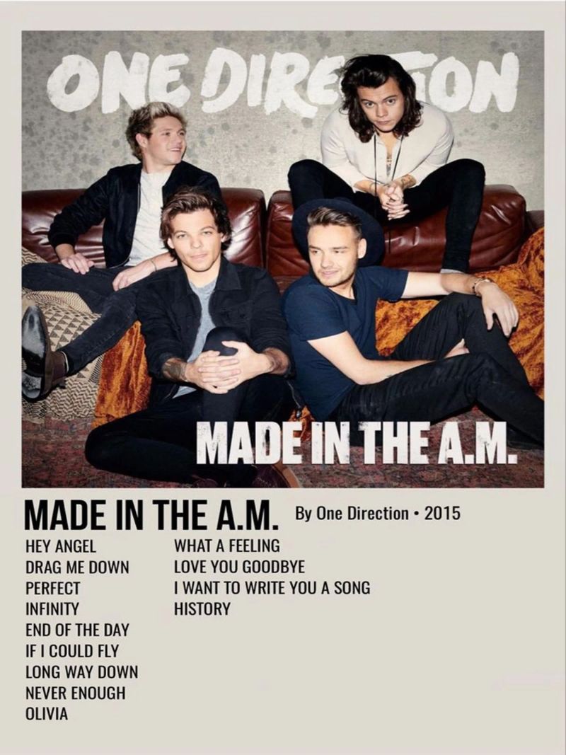 MADE IN THE A.M. By One Direction - 2015 pellicola backlit da SoundStudio