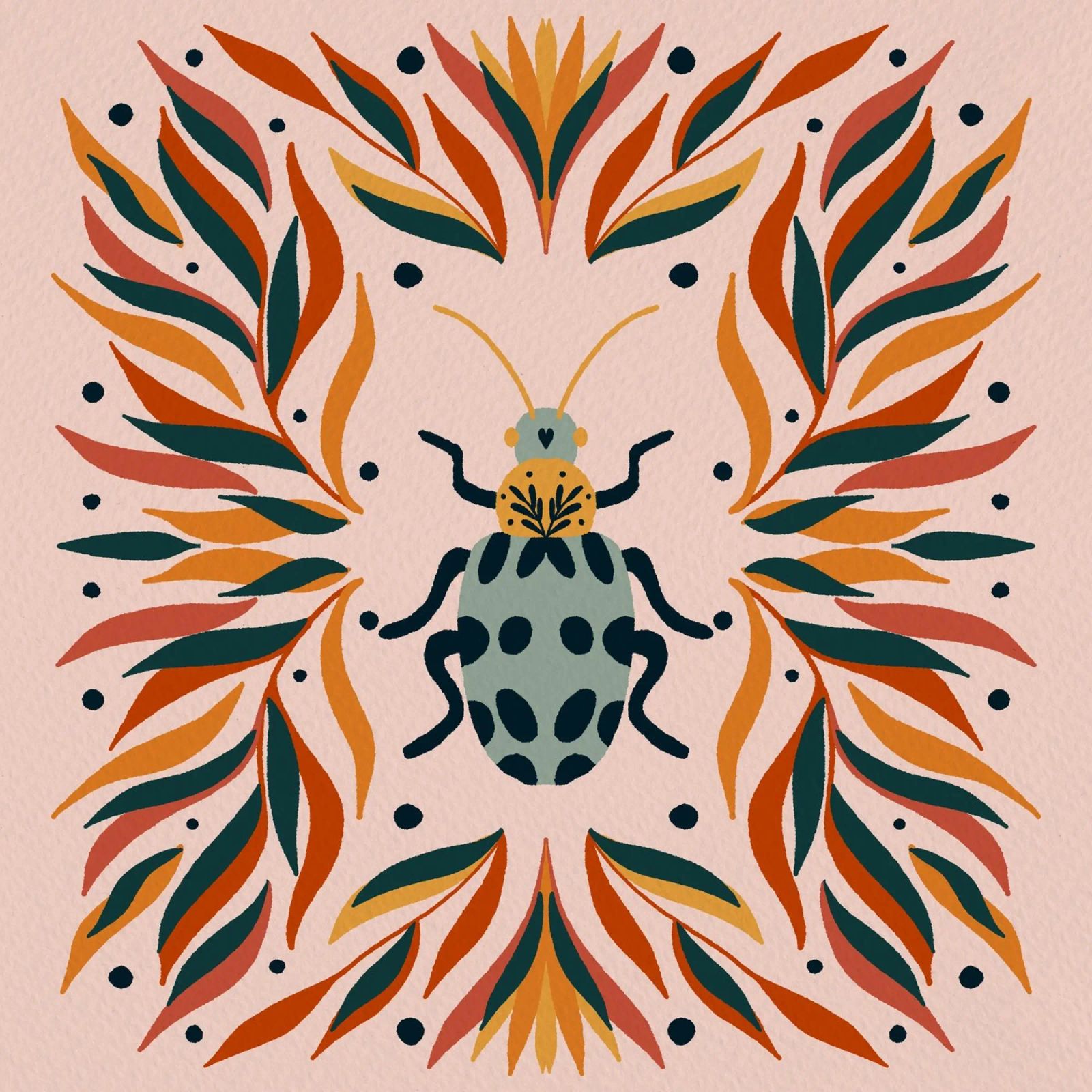 Bug and leaves poster by Wackapacka