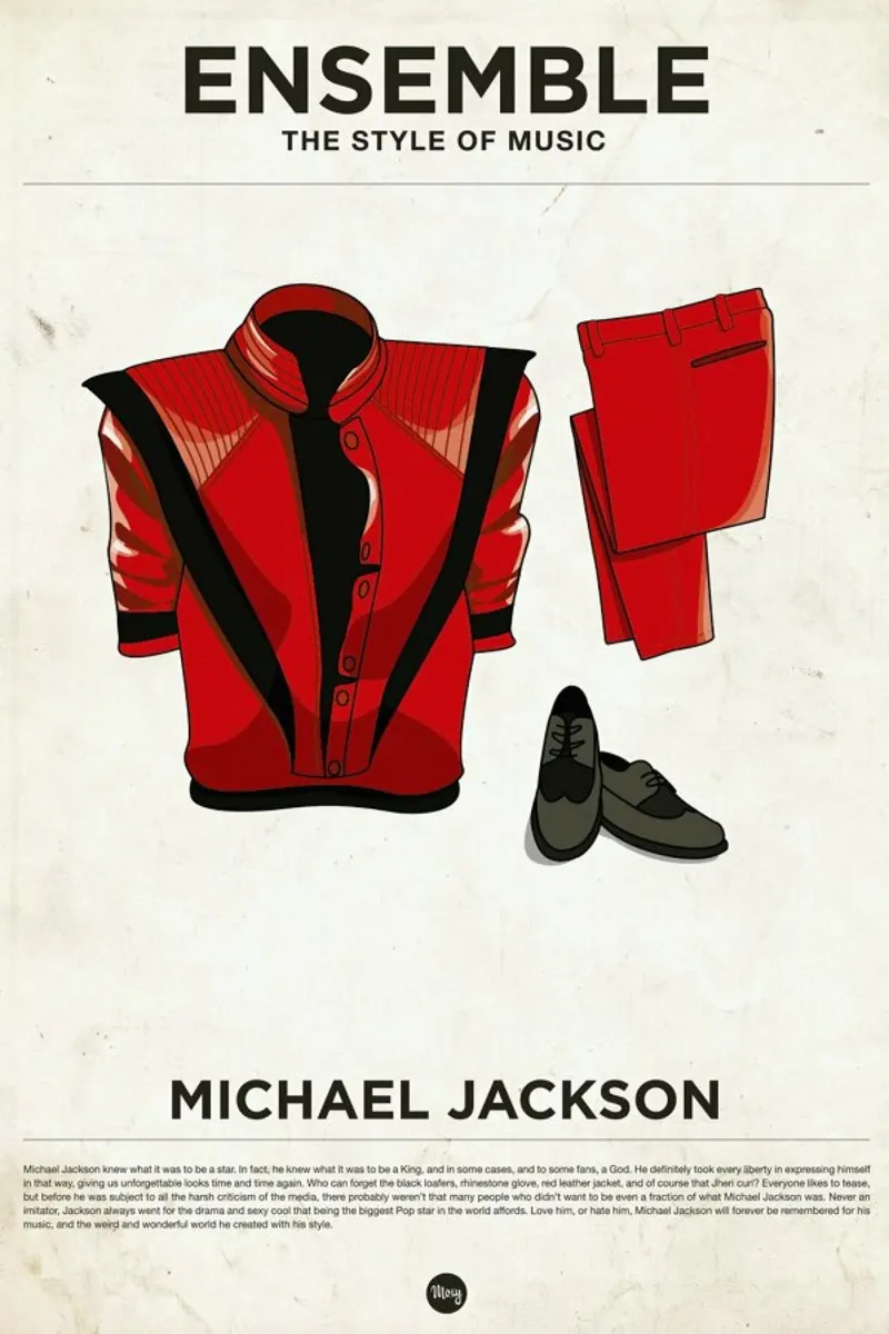 Ensemble Michael Jackson plexiglass da Moxy Creative House