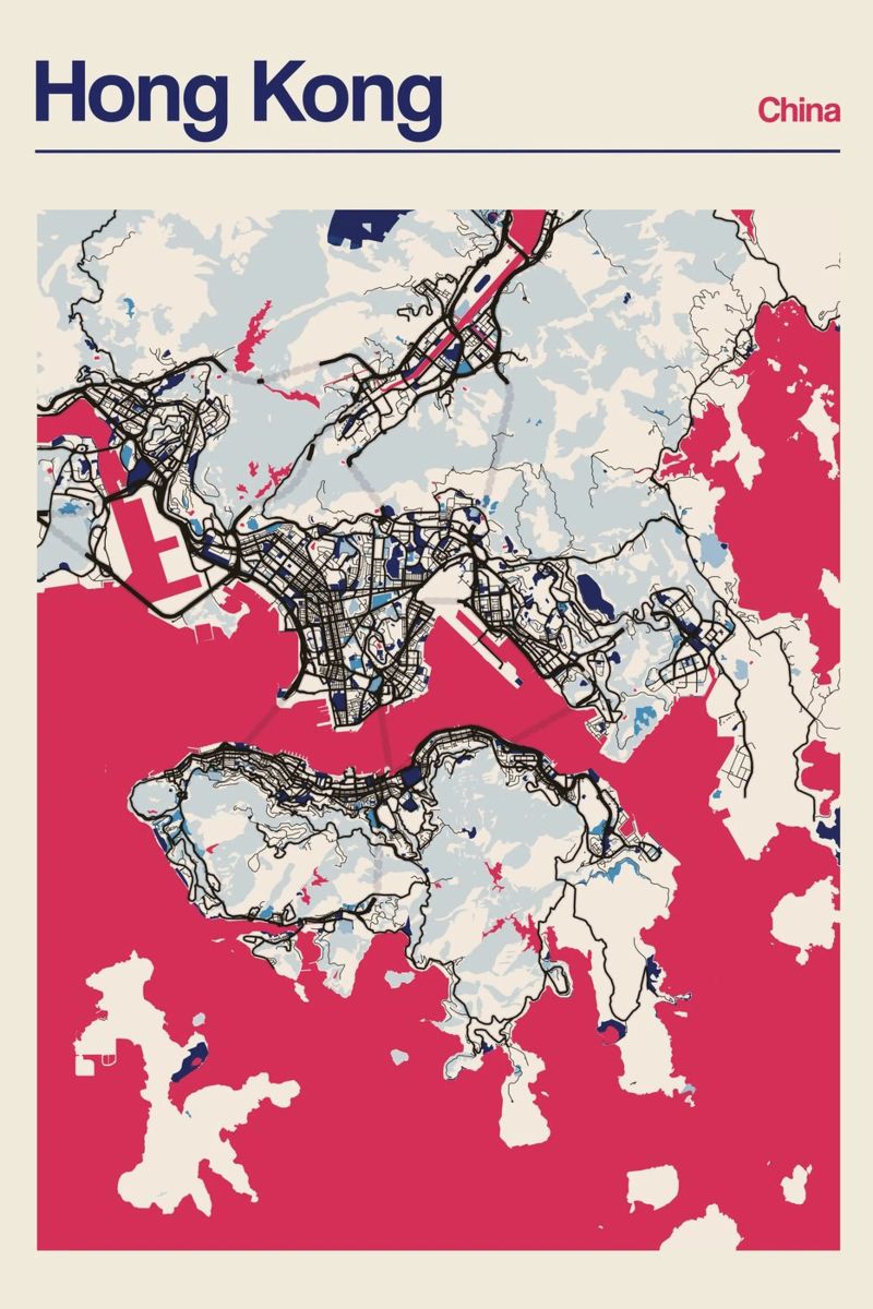 Linee portuali di Hong Kong poster da MOOODZART