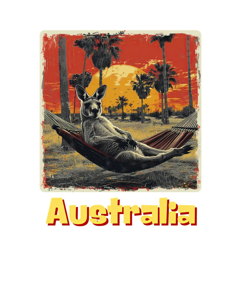 Australia poster with aluminum frame by Nikis Art Studio