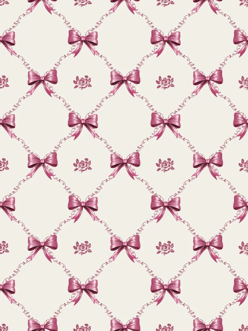 Coquette Pink Ribbons and Lace pellicola backlit da anisillustration