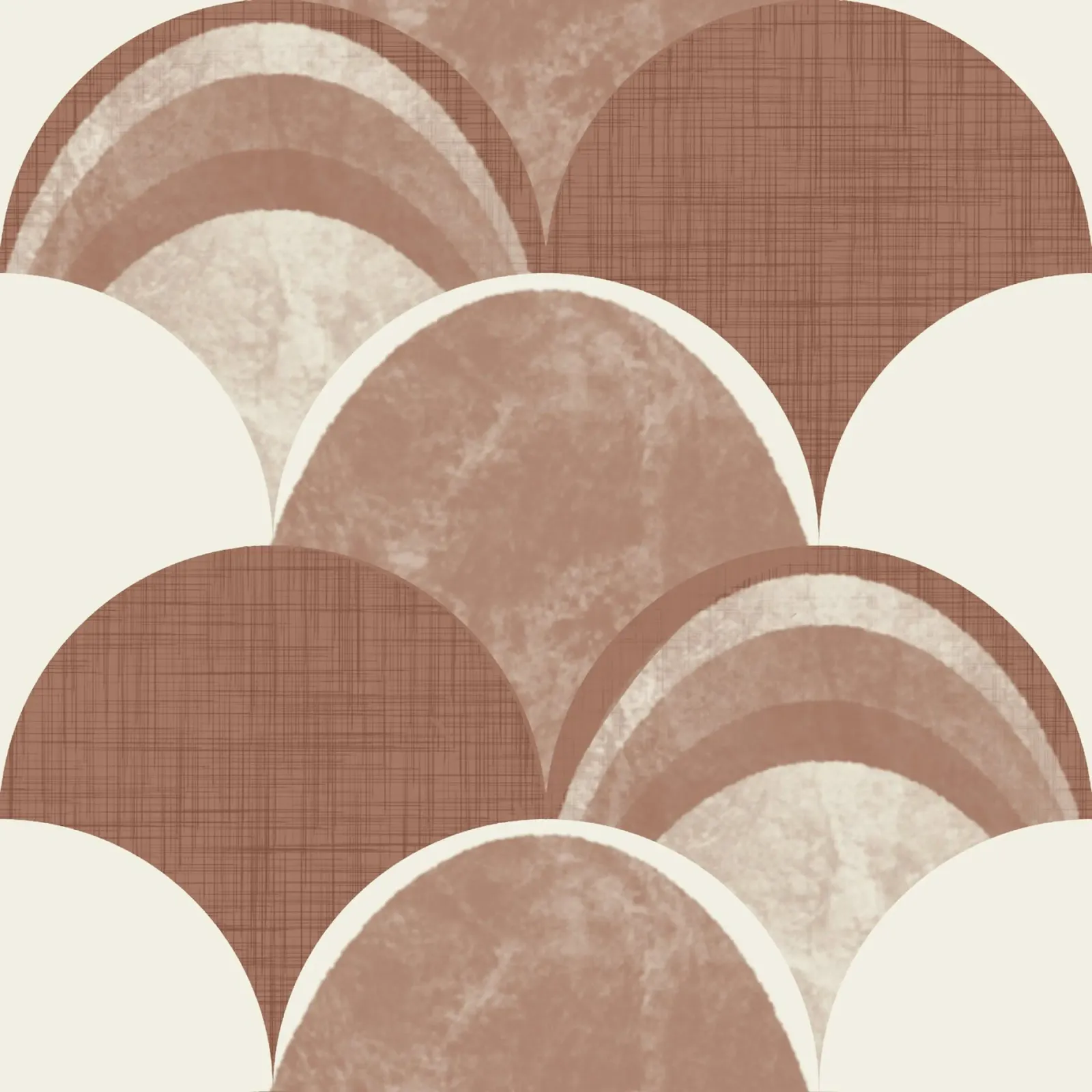 Retro Boog Jacobsschelp Mokka Mousse - Mid Century Modern Geo hahnemühle van susanacosta