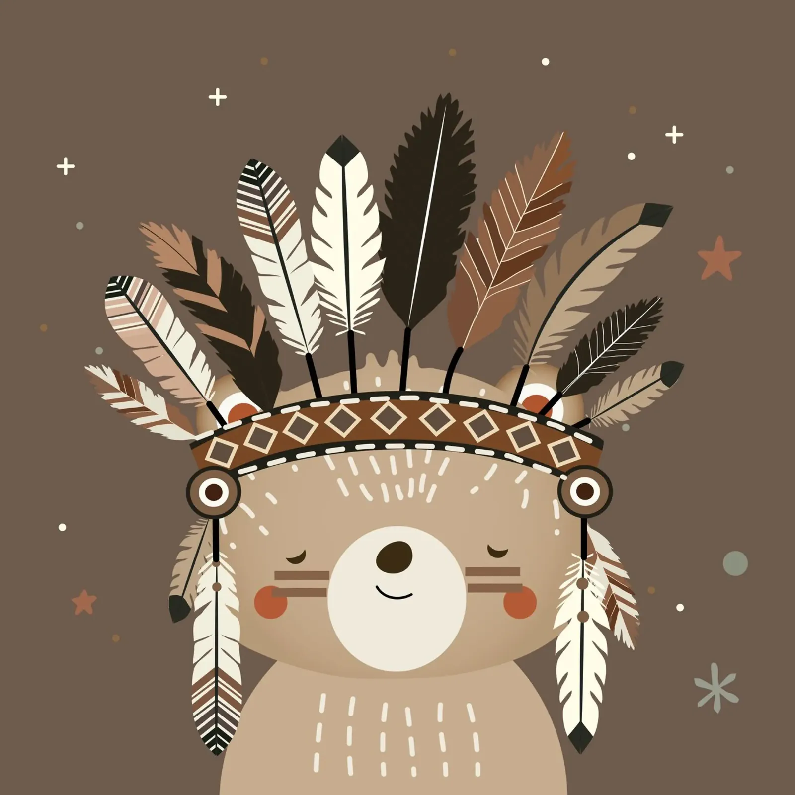 Gioielli con orso e piume - Design morbido con fascino boho pellicola backlit da namosh