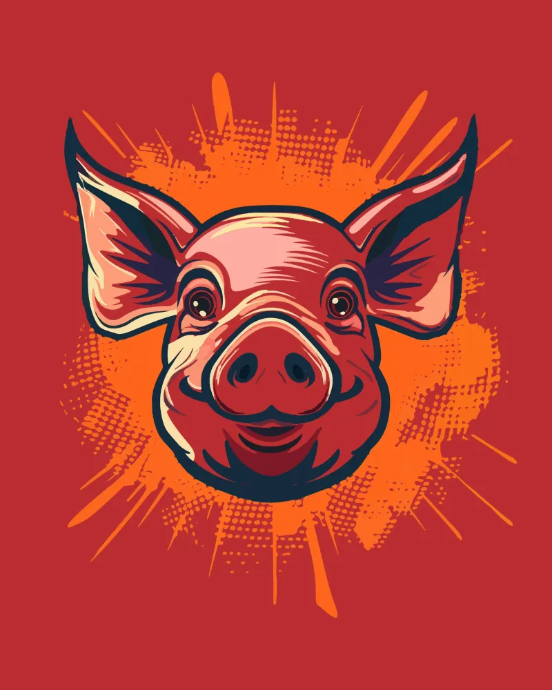 Pig pellicola backlit da Too Graphic