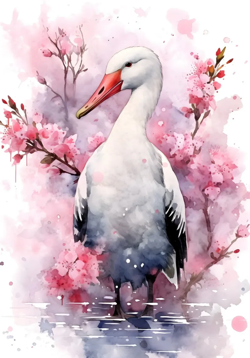 Albatross  Watercolor poster con telaio in plastica da FreeArtStudio