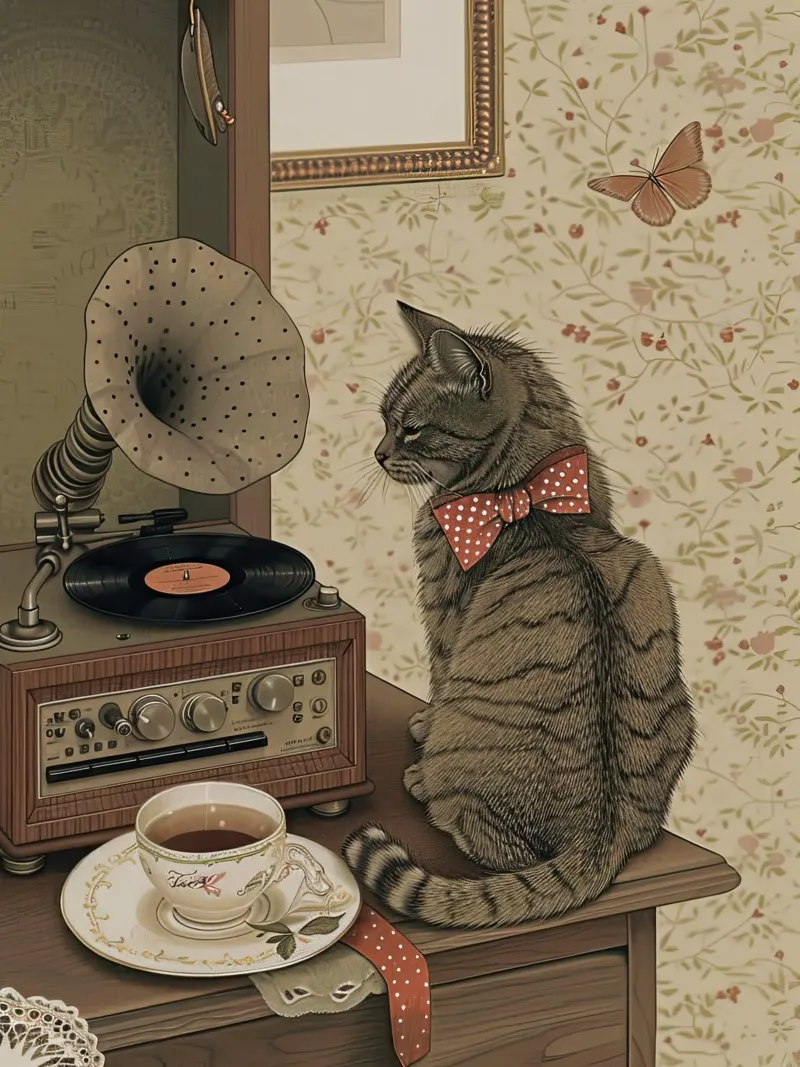 Vintage Vibes with a Furry Friend canvas by Rustic Grace Studio 02