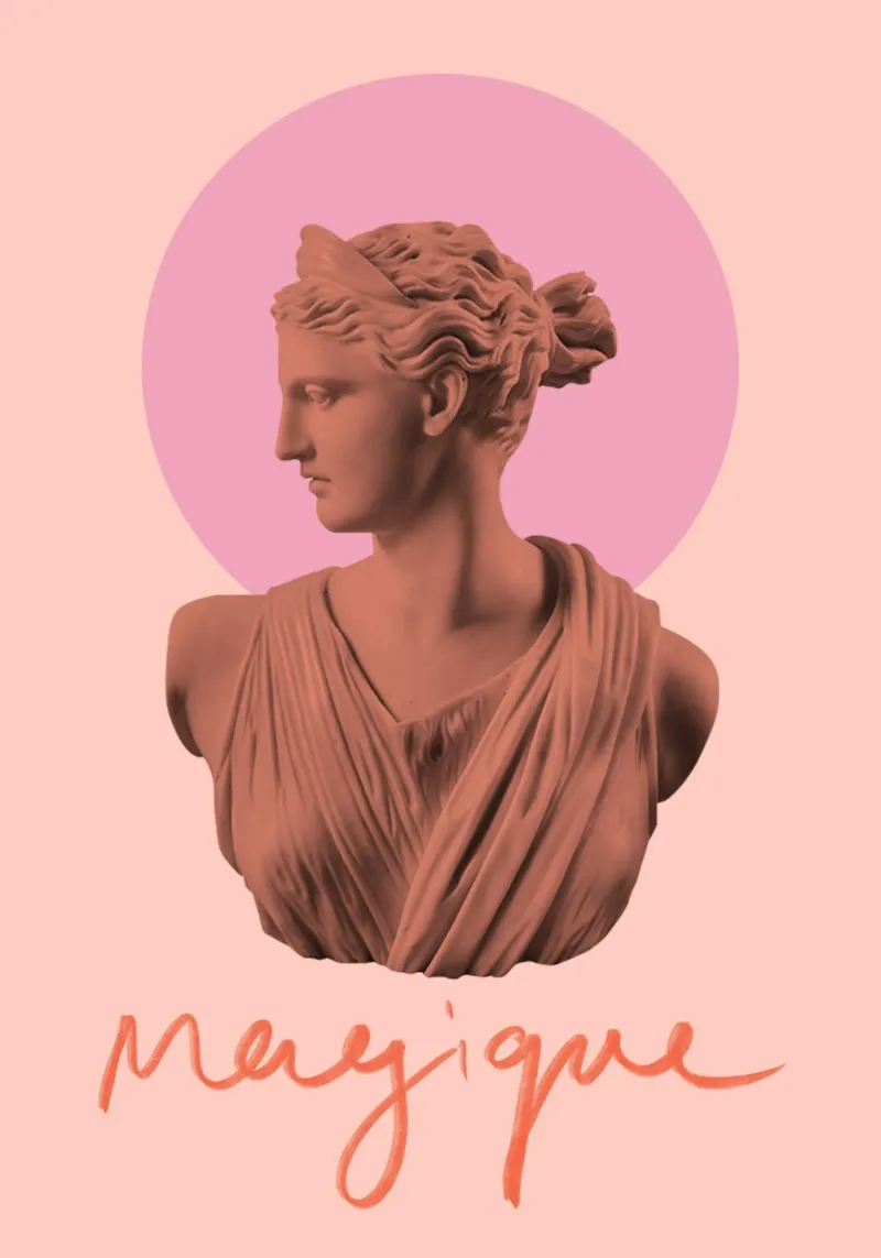 Magique Goddess poster con telaio in alluminio da GraceDigitalArtCo
