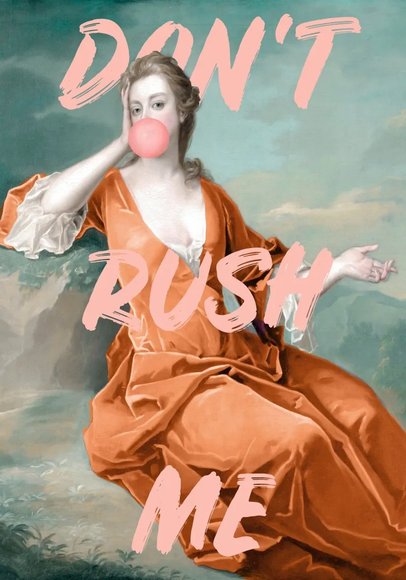 Don't Rush Me - Peach pellicola backlit da GraceDigitalArtCo